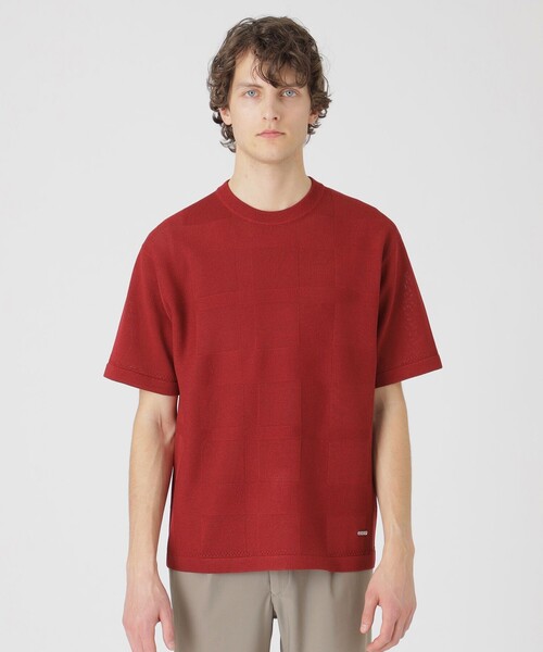 BLACK LABEL CRESTBRIDGE 半袖シャツ レッド系チェック BLACK LABEL CRESTBRIDGE - 【人気】BLACK LABEL CRESTBRIDGE 総