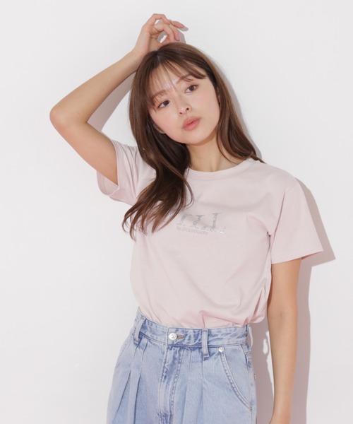 すぐ届く 可愛い[JILL by JILL]定番人気 刺繍＆ホットフィット T JILL by STUART tシャツ ホットフィットロゴTシャツ レディース