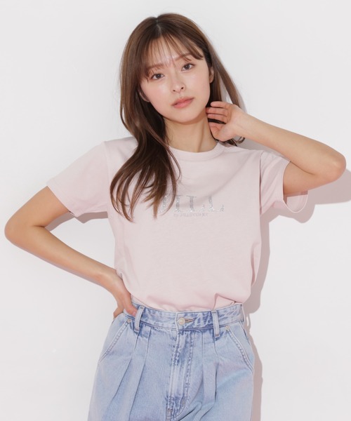 JILL STUART 半袖トップス 楽天市場】◇半袖ロゴジャカードビジューニット JILL by JILL