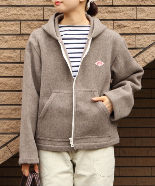 極美品✨ DANTON ダントン ダウンコート 2way グレージュ 38 Danton（ダントン） ブルゾン 38 グレイッシュベージュ レディース