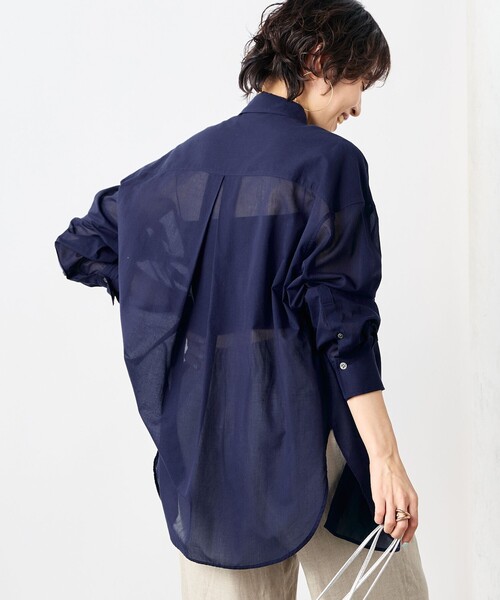 ブラウス シャツ 「WEB限定」MY STANDARD シアーシャツ レディース