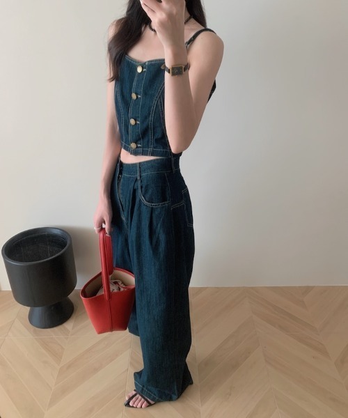 FAVORITO セットアップ シングルブレストキャミソールワイド