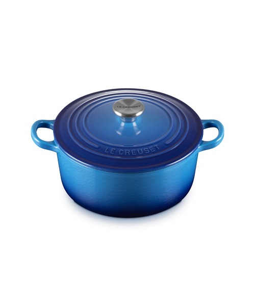 鍋 ココット・ロンド 18cm アズールブルー (シルバーツマミ) ココット