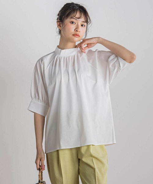 tシャツ シルケットギャザープルオーバー レディース