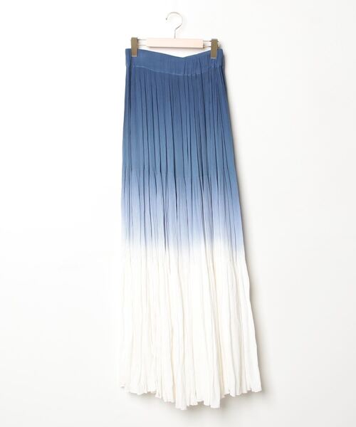 ⭐️未着用　ダブルスタンダードクロージング青 プリーツ ロングスカート サイズ36 極美品✨ ダブルスタンダードクロージング チェックスカート