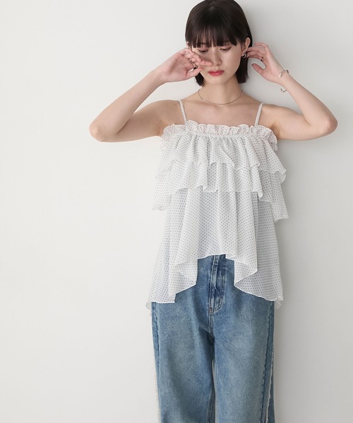 forksy. ブラウス シャツ 「forksy.」3way ギャザー フリル
