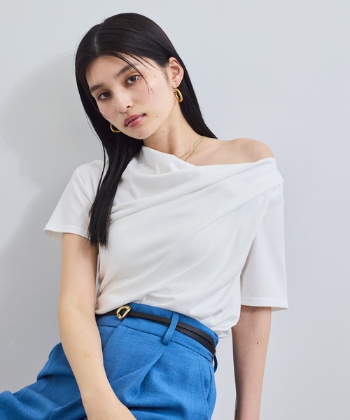 VIS（ビス） tシャツ 半袖 半袖ドレープカットソー/WEB限定カラー