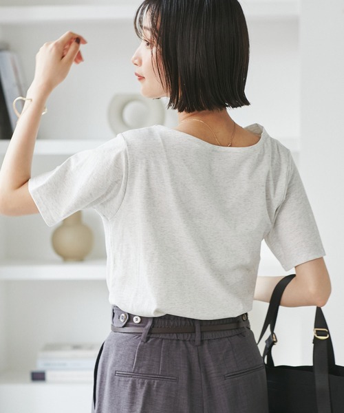 KRISVANASSCHE ドレープカットソー VIS tシャツ 半袖ドレープカットソー/WEB限定カラー レディース