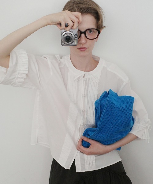 ブラウス シャツ PINTUCK RIBBON  BLOUSE レディース