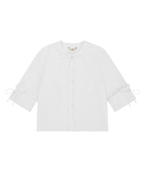ブラウス シャツ PINTUCK RIBBON  BLOUSE レディース clor ブラウス シャツ PINTUCK RIBBON BLOUSE レディース