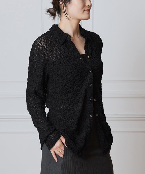 IENA LA BOUCLEブラウス IENA LA BOUCLE シアーフリルブラウス（シャツ/ブラウス）｜IENA LA