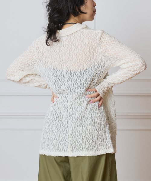 フユさま専用　IENA LA BOUCLE トーションレースカラーブラウス◆ IENA LA BOUCLE（イエナラブークル） ブラウス シャツ ストレッチ