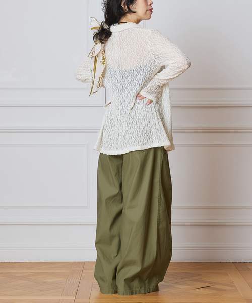 IENA LA BOUCLE 麻シーチングサーキュラーブラウス IENA LA BOUCLE（イエナラブークル）の「IENA LA BOUCLE 麻シーチング