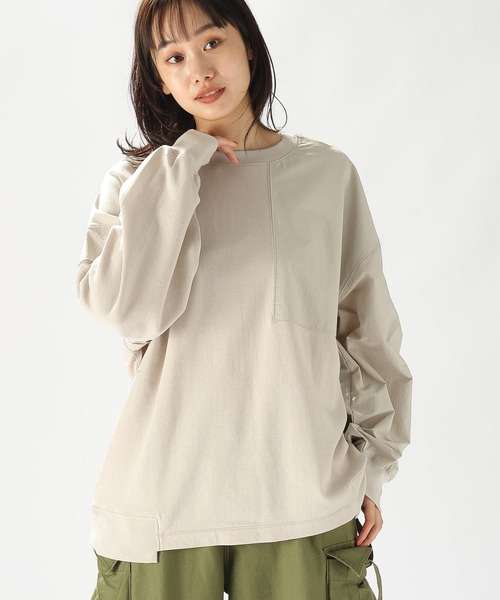 「niko and...」 長(zhǎng)袖カットソー LARGE グリーン レディース