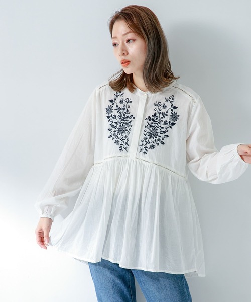 「URBAN RESEARCH Sonny Label」 長袖シャツ FREE ブルー レディース URBAN RESEARCH Sonny Label 「URBAN Label」 長袖ブラウス FREE