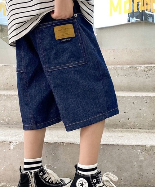 ALBERO PITTI パンツ ステッチデニムハーフパンツ キッズ 子供服