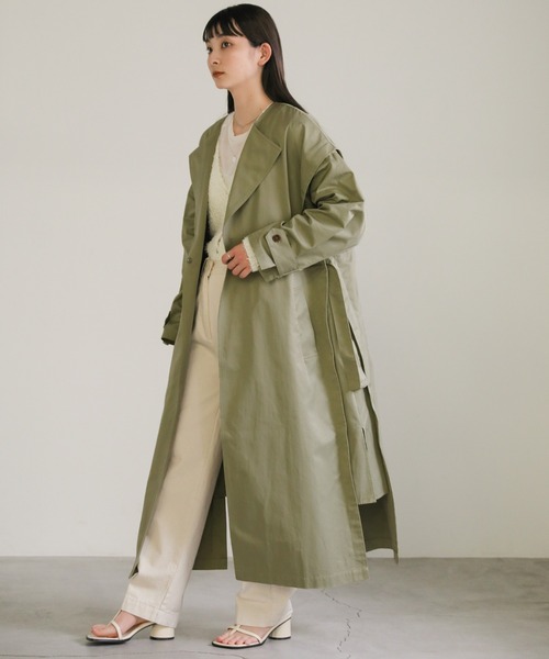 お値下ANEICA トレンチコートカーキ ダブルトレンチコート (7207R244-61) | Savile Row | 紳士服・スーツ