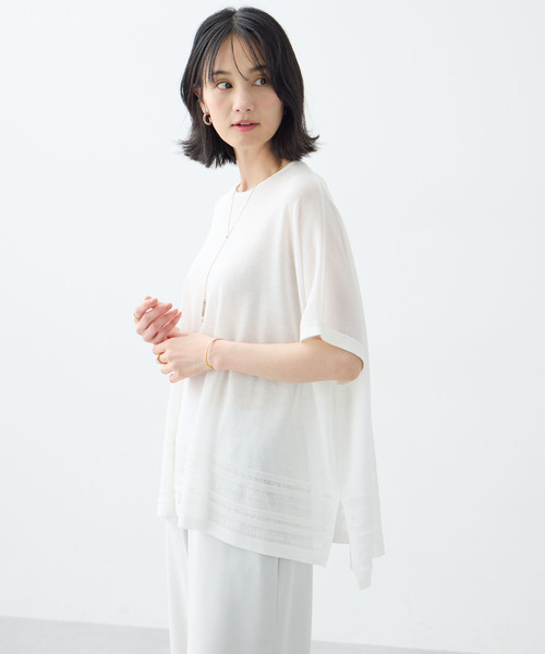 A/C DESIGN BY ALPHA CUBIC ニット セーター 2025夏「接触冷感