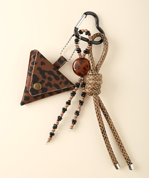 チャーム ヒョウ柄ビーズマルチチャーム レディース : ZOZOTOWN Yahoo
