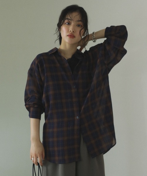 Green Parks（グリーンパークス） ブラウス シャツ カシュクールシアー