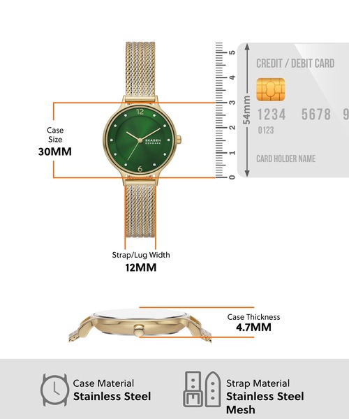 「SKAGEN」 アナログ腕時(shí)計(jì) FREE ゴールド レディース