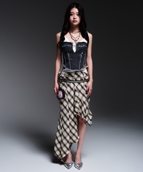 ROYAL FLASH スカート MITSUKI/ミツキ/CHECK ASYMME SKIRT