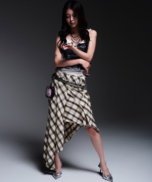 ROYAL FLASH スカート MITSUKI/ミツキ/CHECK ASYMME SKIRT