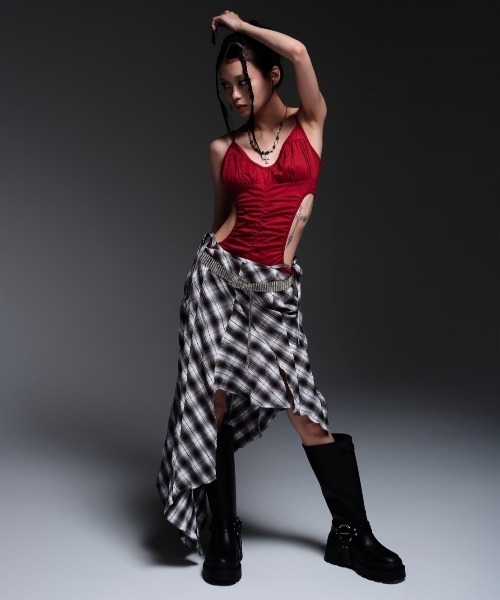 ROYAL FLASH スカート MITSUKI/ミツキ/CHECK ASYMME SKIRT