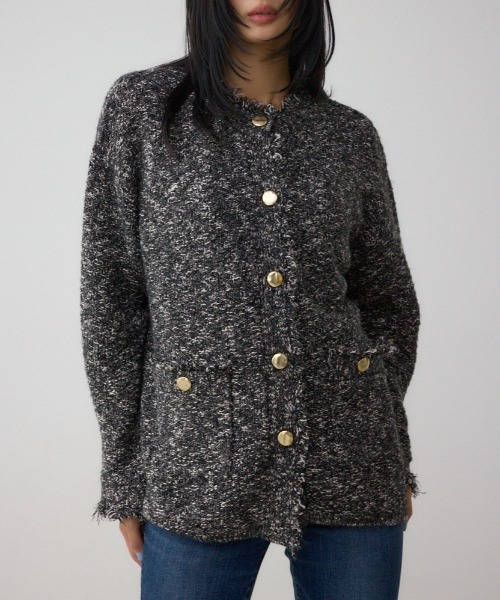 AZUL BY MOUSSY（アズールバイマウジー） カーディガン ツイードライク