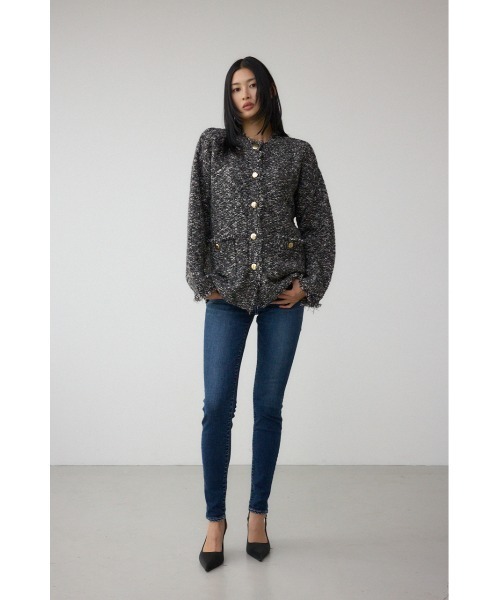 AZUL BY MOUSSY（アズールバイマウジー） カーディガン ツイードライク