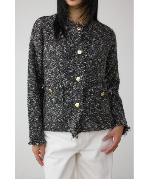 AZUL BY MOUSSY（アズールバイマウジー） カーディガン ツイードライク