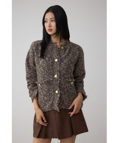 AZUL BY MOUSSY（アズールバイマウジー） カーディガン ツイードライク