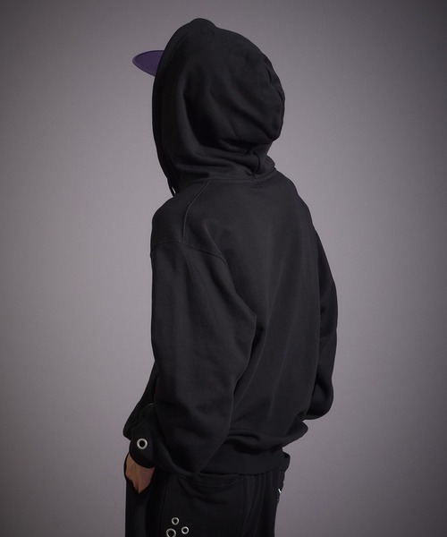 Perushu パーカー ハトメデザイン裏毛ジップパーカー メンズ