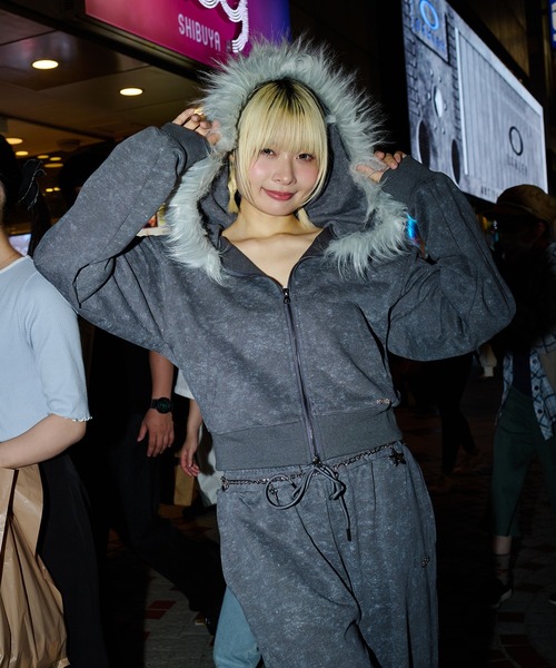 sedacle ファーコート フェイクファー付き2way合皮ブルゾン（ブルゾン）｜sedacle girl