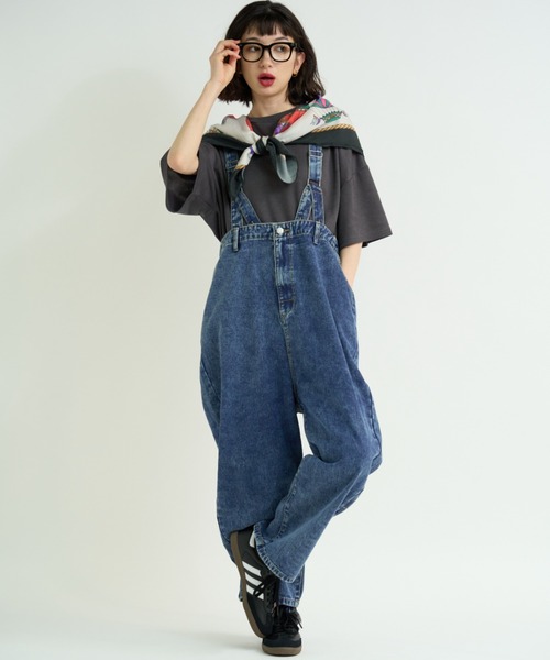 A.D.C.L. サロペット オーバーオール フィッシャーマンデザイン ワイド