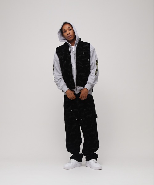 AVIREX（アヴィレックス） ベスト ジレ FLOCKING DENIM VEST / フ 