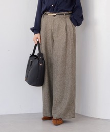 VIS（ビス） パンツ ツイード2タックワイドパンツ レディース