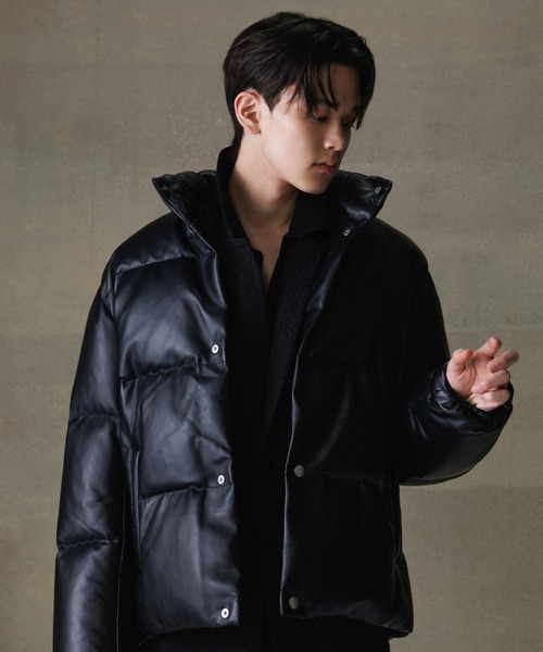 さり様　新品未使用　アダムエロペ　ダウンジャケット　ブラック　フェザー さり様 新品未使用 アダムエロペ ダウンジャケット ブラック フェザー