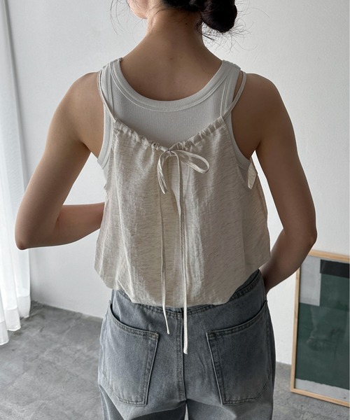 「feepur」 ノースリーブブラウス MEDIUM オリーブ レディース_画像5