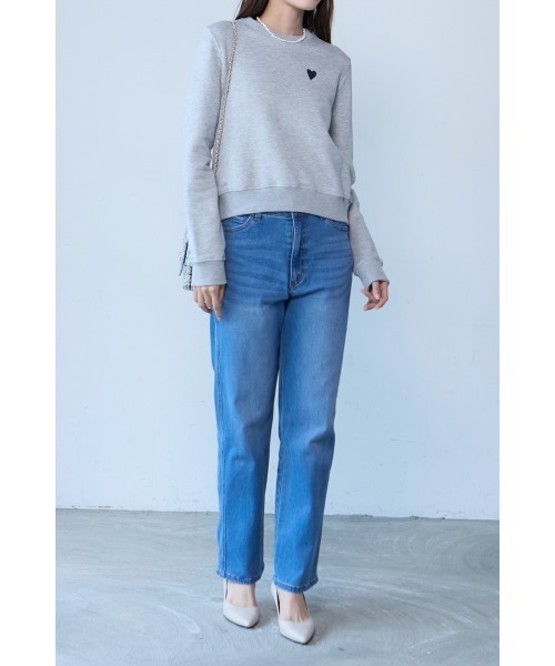 「M.deux」 スウェットカットソー MEDIUM グレー レディース_画像2