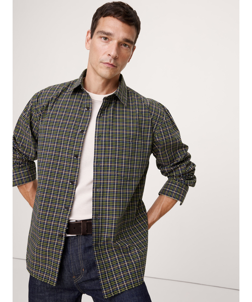 シャツ リラックスフィット ウォッシュド コットン ポプリンシャツ