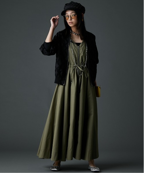 「GEVS.」 「SMILELAND」ノースリーブワンピース 3L ブラック レディース_画像2