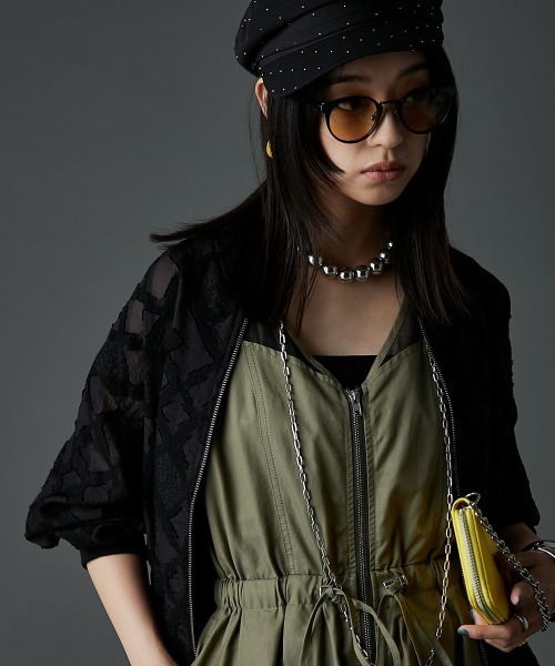 「GEVS.」 「SMILELAND」ノースリーブワンピース 3L ブラック レディース_画像3