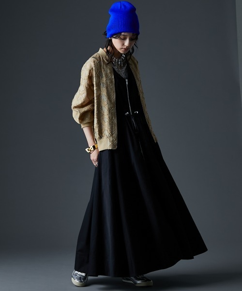 「GEVS.」 「SMILELAND」ノースリーブワンピース 3L ブラック レディース_画像7