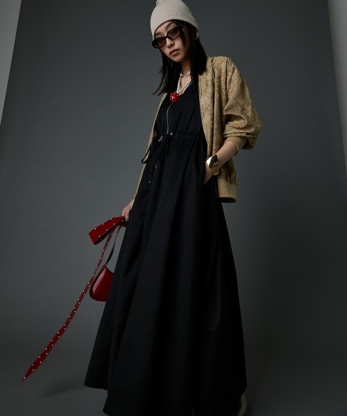 「GEVS.」 「SMILELAND」ノースリーブワンピース 3L ブラック レディース_画像8