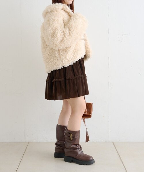 w closet（ダブルクローゼット） コート アウター モコモコプードル