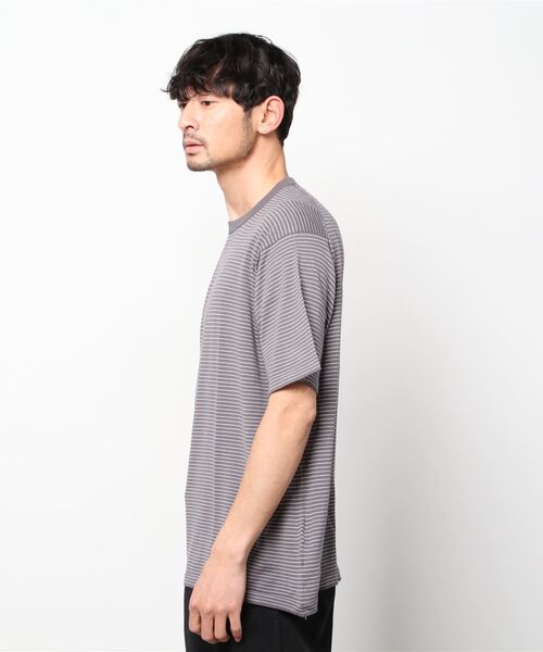 「JOHN SMEDLEY」 半袖ニット L グレー メンズ_画像2