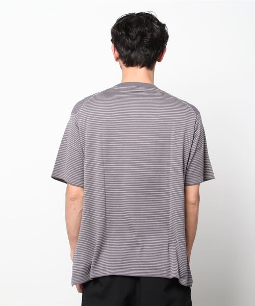 「JOHN SMEDLEY」 半袖ニット L グレー メンズ_画像3