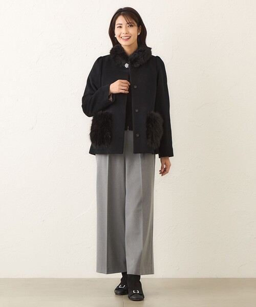 TO BE CHICウールアンゴラビーバーコートサイズ42 TO BE CHIC（トゥー