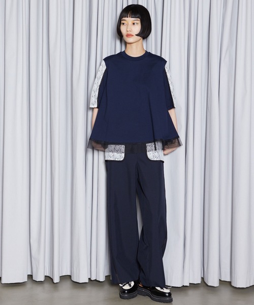 「MARECHAL TERRE」 半袖カットソー MEDIUM グレー レディース_画像6